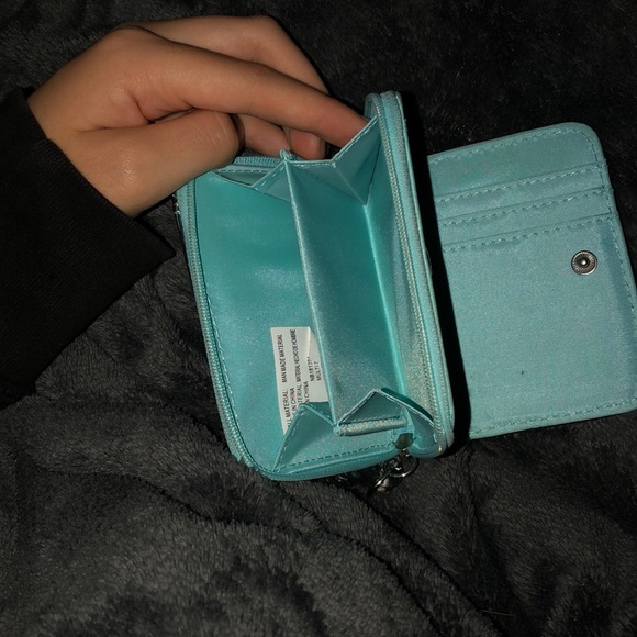 Small teal sequin wallet - Picture 3 of 4